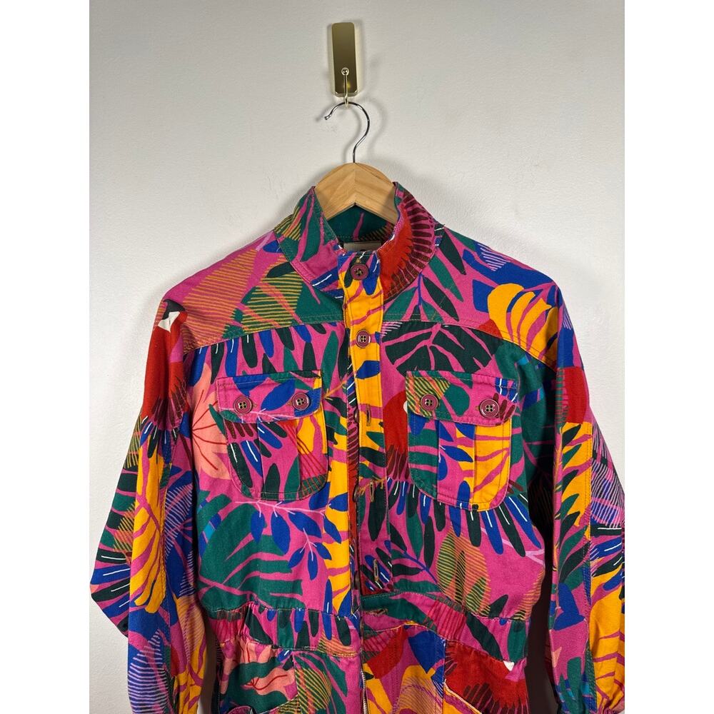FARM Rio Macaw 100% Cotton Tropical Jumpsuit Coveralls, XS- NWT - Picture 8 of 11